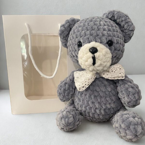Doudou peluche crochet ours personnalisé fait main