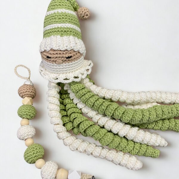 Doudou crochet poulpe personnalisé fait main