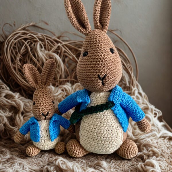 Pierre lapin crochet personnalisé fait main