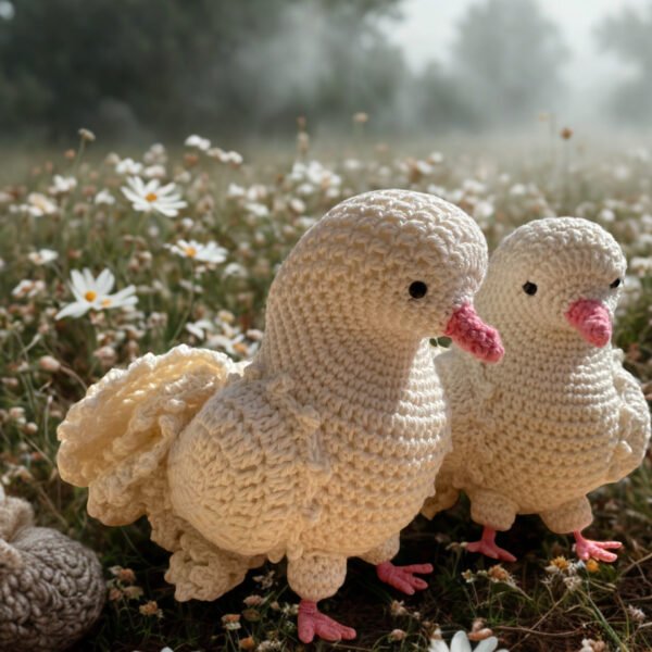 Colombe au crochet création artisnale personnalisé 